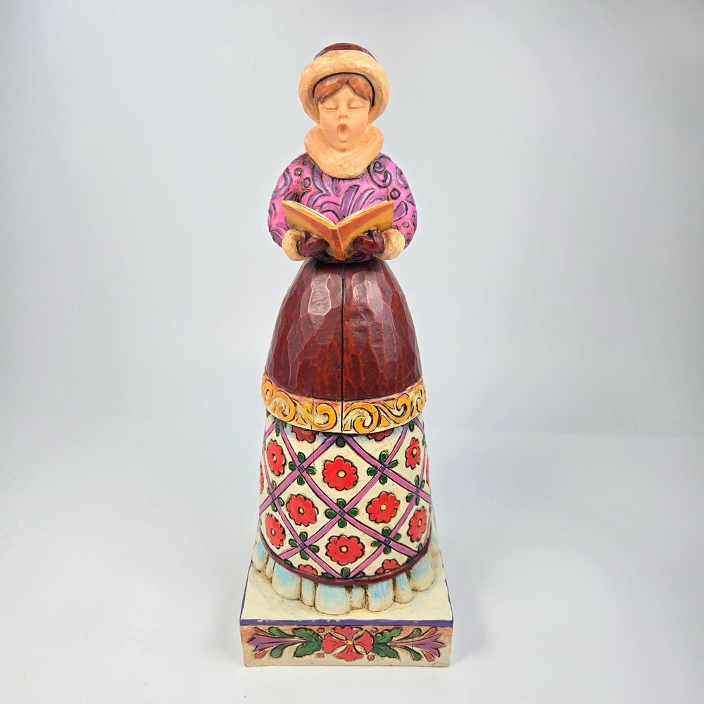 Jim Shore Heartwood Creek Girl Caroler "And God Bless You..."  4005298‎ Boxed